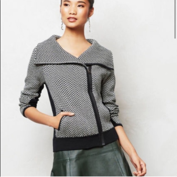 Anthropologie Asymmetrical Moto Jacket - Picture 2 of 8